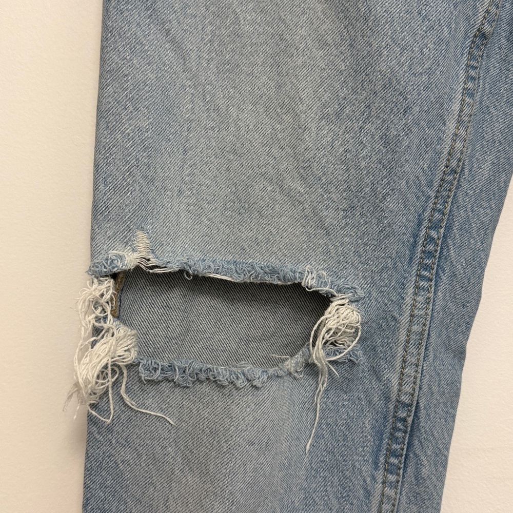 Zara Distressed Light Blue Jeans - Picture 8 of 10